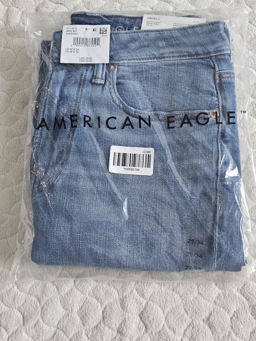 New 29x34 American Eagle Light Wash Denim Jeans